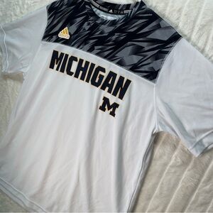 Adidas Climalite Michigan Wolverines White Away Performance Shirt Size Men’s L